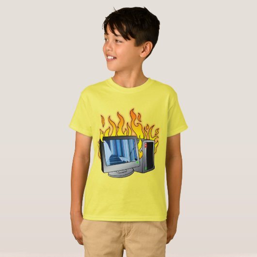Computer Fire Kidsの基本Tシャツ Tシャツ (正面フル)