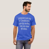 Computer Funny Windows Linu programmer Quotes Tシャツ (正面フル)