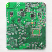 Computer Geek Circuit Board Green マウスパッド (正面)