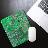 Computer Geek Circuit Board Green マウスパッド