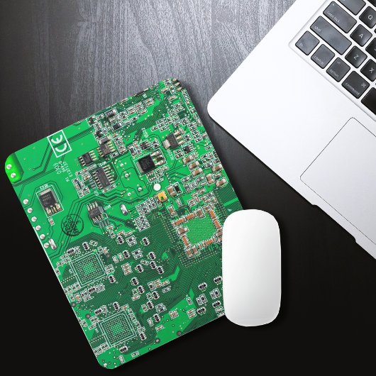 Computer Geek Circuit Board Green マウスパッド