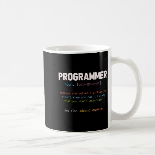 Computer Geek Nerd Gift Funny Programmer  コーヒーマグカップ (右)