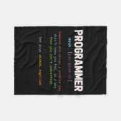 Computer Geek Nerd Gift Funny Programmer フリースブランケット (正面(横))