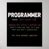 Computer Geek Nerd Gift Funny Programmer ポスター (正面)