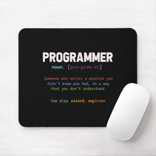 Computer Geek Nerd Gift Funny Programmer マウスパッド (マウス)