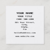 COMPUTER HAND POINTER / MOUSE CURSOR スクエア名刺 (裏面)