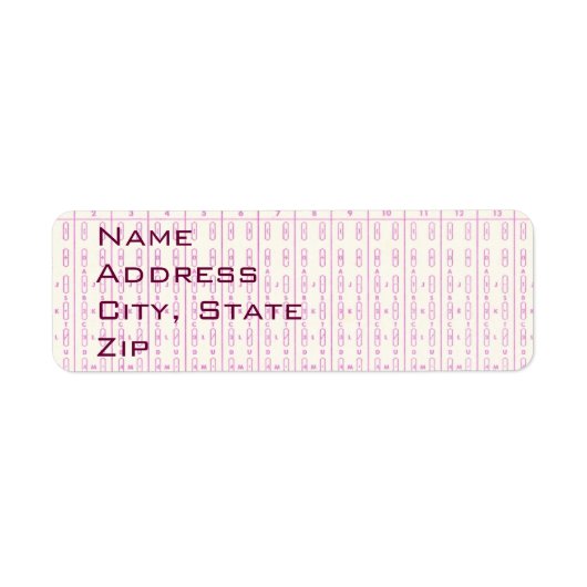 Computer Mark Sense Card住所 シール (正面)