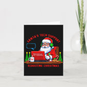 Computer Meme Funny Santa's Tech Suprt Rebooting C カード (正面)