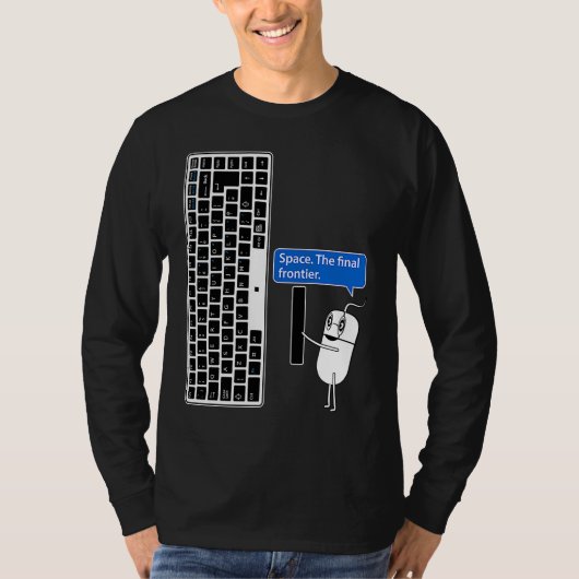 COMPUTER MOUSE & KEYBOARD SPACE THE FINAL FRONTIER Tシャツ (正面)