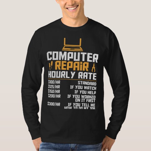 Computer Nerd  Computer Engineer  Computer Hourly  Tシャツ (正面)