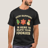 Computer Nerd Funny Christmas Designs Men's Black Tシャツ (正面)