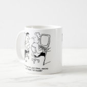 Computer Operator Emails Requesting Sugar コーヒーマグカップ (正面左)