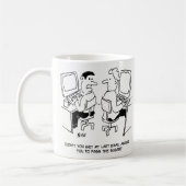 Computer Operator Emails Requesting Sugar コーヒーマグカップ (左)