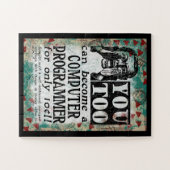 Computer Programmer -おもしろいヴィンテージレトロ ジグソーパズル (横)