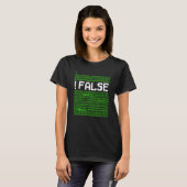 Computer Programmer Coder False It s  Because It s Tシャツ (正面フル)