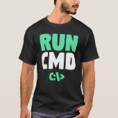 Computer Programmer  Command Prompt  Funny Run CMD Tシャツ (正面)
