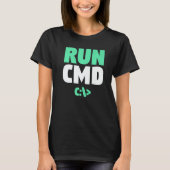 Computer Programmer Command Prompt  Run CMD Tシャツ (正面)