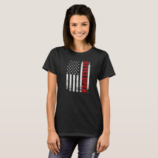 Computer Programmer Developer Coder管理ギークコード Tシャツ (正面フル)