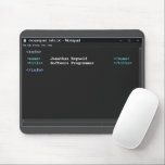 Computer Programmer Notepad Coder Format Dark Mode マウスパッド<br><div class="desc">Your business and infos displayed on a notepad in coder format and dark mode. Perfect for computer scientist,  data scientist,  it consultant,  dedicated web designer,  flash developer,  software programmer,  project leader,  project manager and software tester.</div>