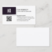 Computer Programmer Technical Skills 名刺 (正面/裏面)