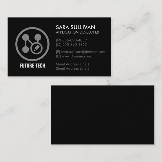 Computer Programmer Technology 名刺 (正面/裏面)