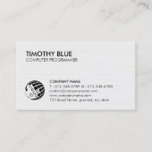 Computer Programmer Technology Business Card 名刺 (正面)