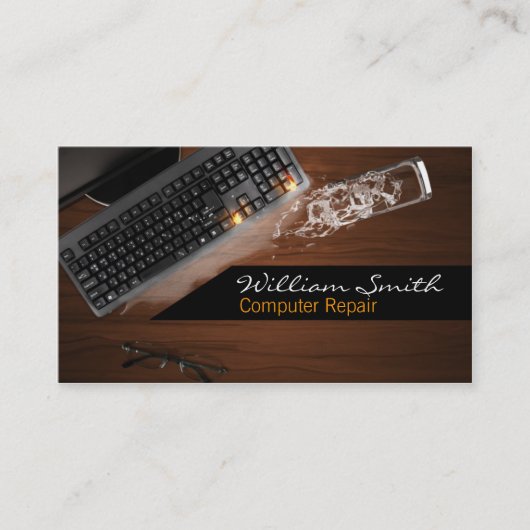 Computer Repair Business Card 名刺 (正面)