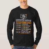 Computer Repair Hourly Rate Computer Repair Job Ma Tシャツ (正面)