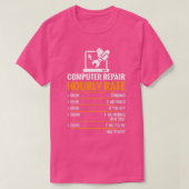 Computer Repair Hourly Rate Funny Tech Support Ner Tシャツ (デザイン正面)
