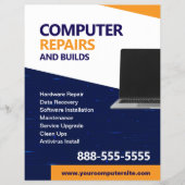 Computer Repairs and Maintenance Flyer Template チラシ (正面)