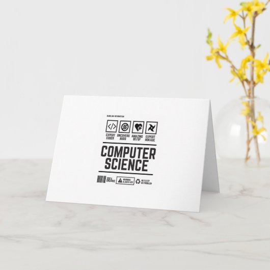 computer science カード (黄色い花)