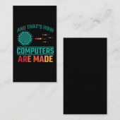 Computer Science Hardware Coder It Adminおもしろい（コンピュ 名刺 (正面/裏面)