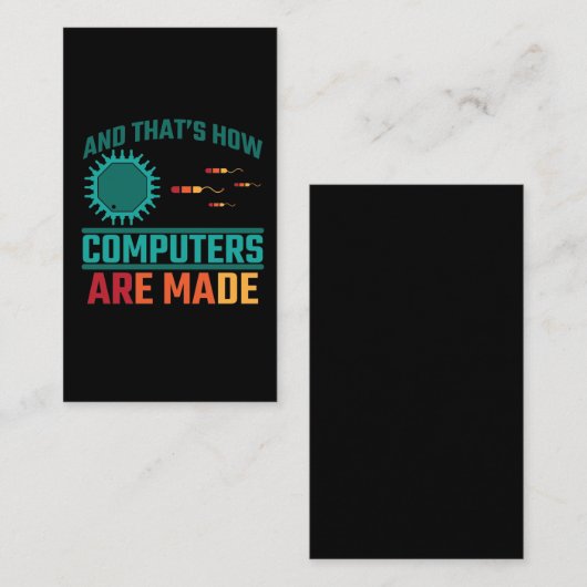 Computer Science Hardware Coder It Adminおもしろい（コンピュ 名刺 (正面/裏面)