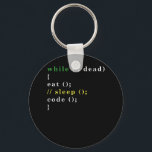 Computer Science Python Programmer Eat Code Sleep キーホルダー<br><div class="desc">Know someone who would love this tee? Buy it for them as a gift. Perfect to be worn at hackathons,  at a software development job,  or at a home office.</div>