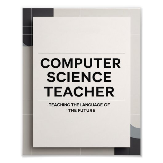 Computer Science Teacher フォトプリント (正面)