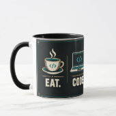 Computer Science Teacher マグカップ Eat Code Teach Repe (左)