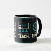 Computer Science Teacher マグカップ Eat Code Teach Repe (正面右)