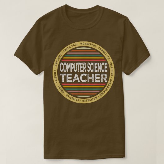 Computer Science Teacher Shirt Funny Profession Bi Tシャツ (デザイン正面)