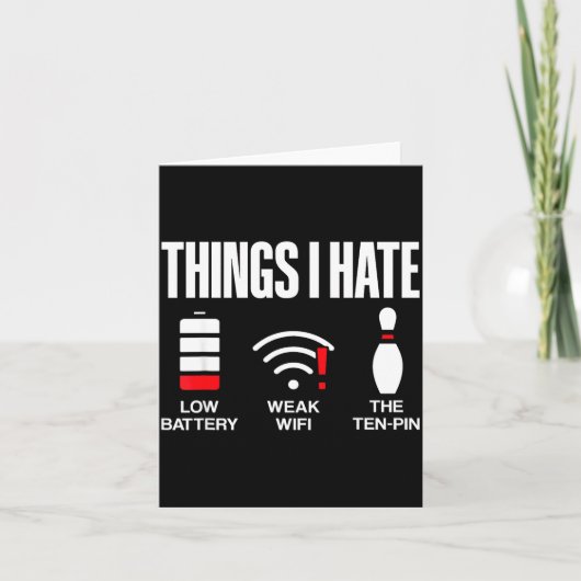 Computer Science Things I Hate Low Battery Weak Sc カード (正面)