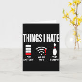 Computer Science Things I Hate Low Battery Weak Sc カード (黄色い花)