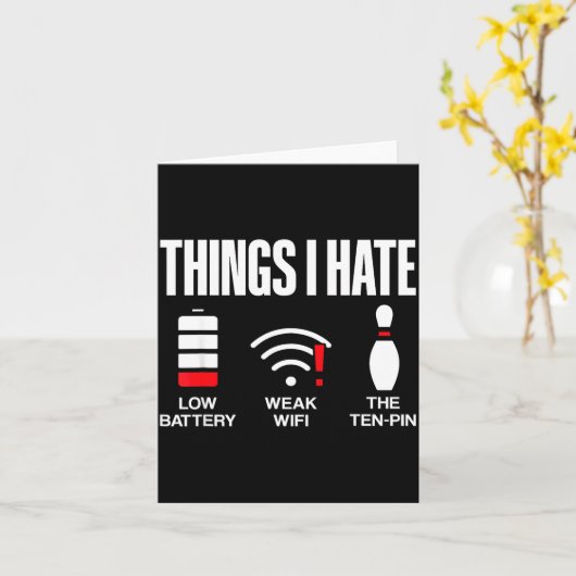 Computer Science Things I Hate Low Battery Weak Sc カード (黄色い花)