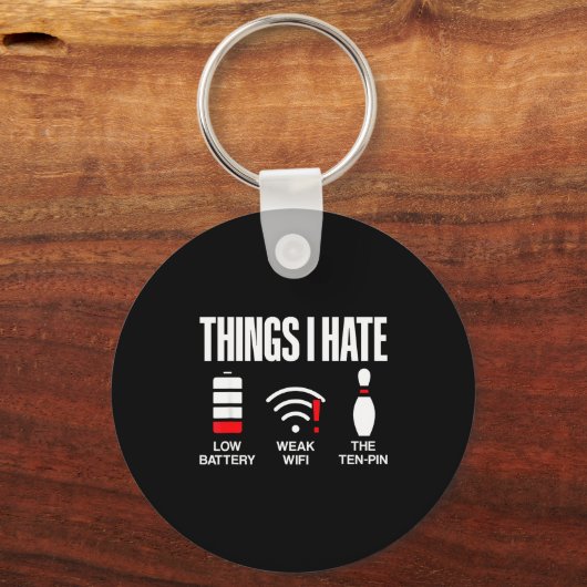 Computer Science Things I Hate Low Battery Weak Sc キーホルダー (正面)