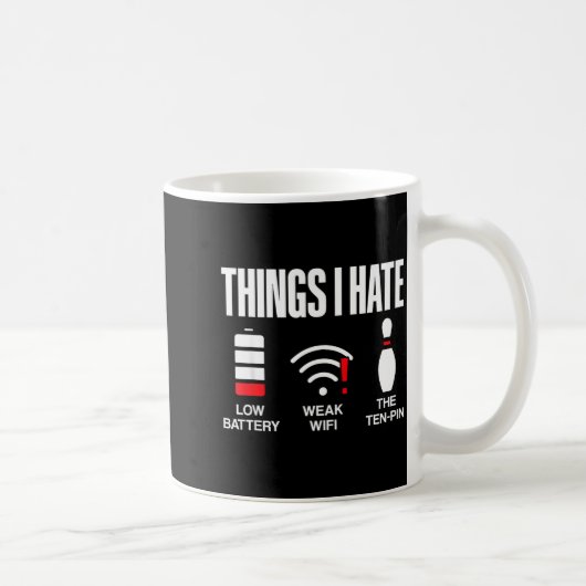 Computer Science Things I Hate Low Battery Weak Sc コーヒーマグカップ (右)