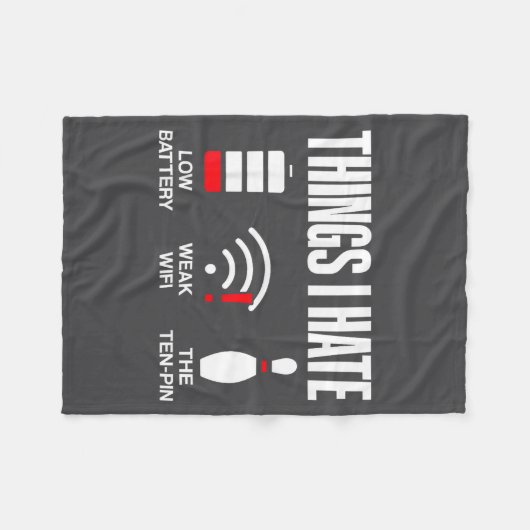 Computer Science Things I Hate Low Battery Weak Sc フリースブランケット (正面(横))