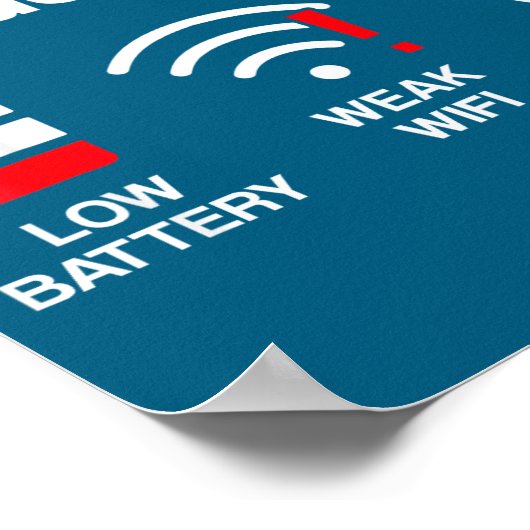 Computer Science Things I Hate Low Battery Weak Sc ポスター (角)