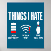 Computer Science Things I Hate Low Battery Weak Sc ポスター (正面)