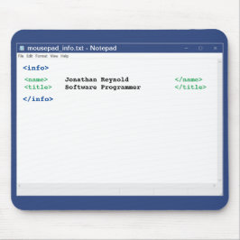 Computer Scientist Notepad Coder Format Programmer マウスパッド