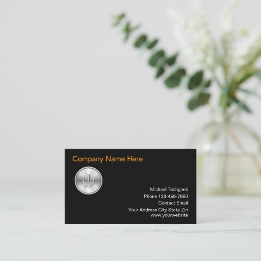 Computer Techビジネスクールカード 名刺 (スタンド正面)