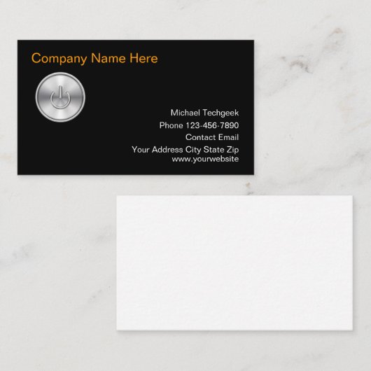 Computer Techビジネスクールカード 名刺 (正面/裏面)