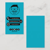 Computer Tech Guy Nerdy Business Card 名刺 (正面/裏面)